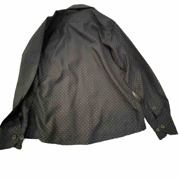 CraftFlow Button Up boys dress Long Sleeve Black Dots front Pockets Cotton size7 - Picture 2 of 14